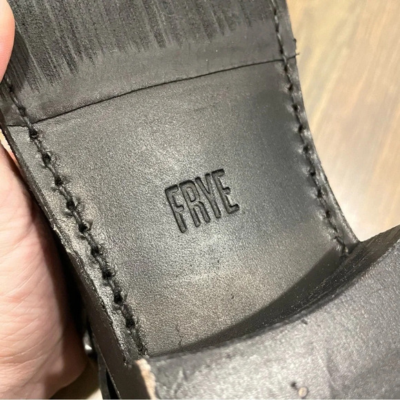 NEW Frye Black Leather Veronica Short Boots Women size 10 - Picture 11 of 12